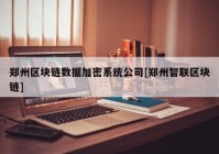 郑州区块链数据加密系统公司[郑州智联区块链]